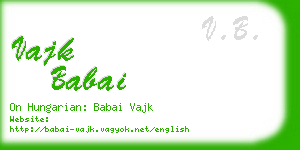 vajk babai business card